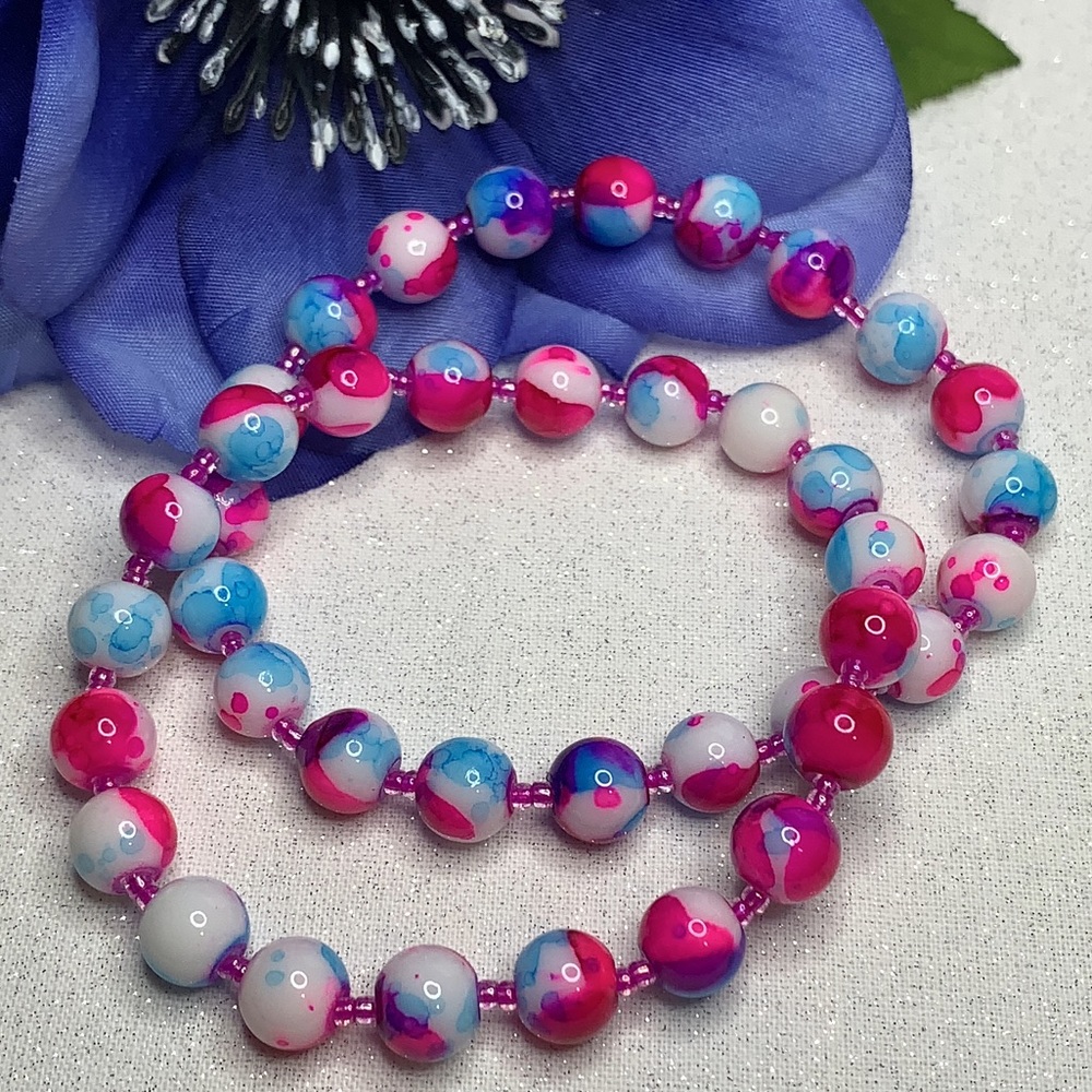 2 Glass Bead Bracelets